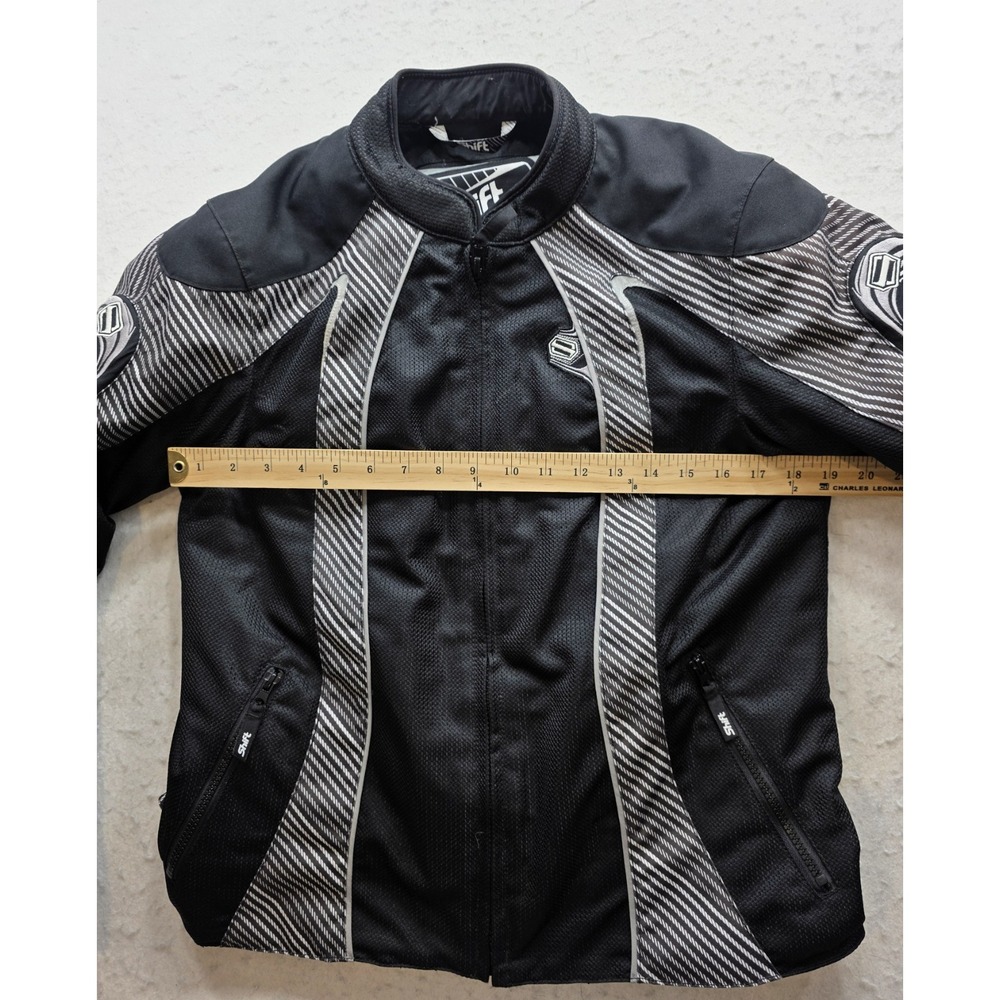 Shift Catalina 70172 Women's Black & Gray Sport Motorcycle Armored Jacket. Sz L - Picture 4 of 8